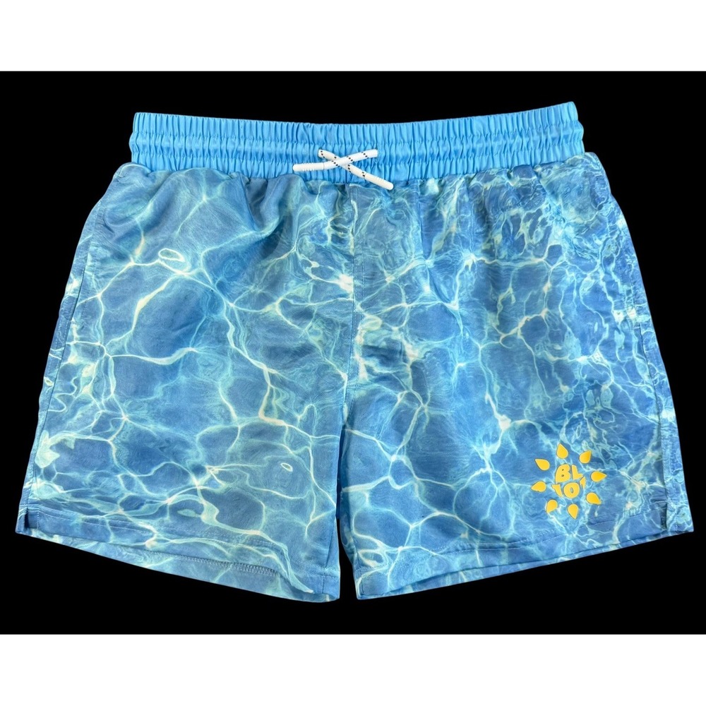 Baseball Lifestyle 101 Youth XL Water Print Swim Shorts Elastic Waist Drawstring